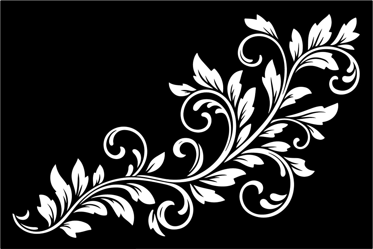 Floral Swirl Laser Cut Vector Set, an Illustration by Gfx_Store (Photo 5 of 7)