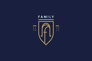 Geometric Line Initial AF Logo
