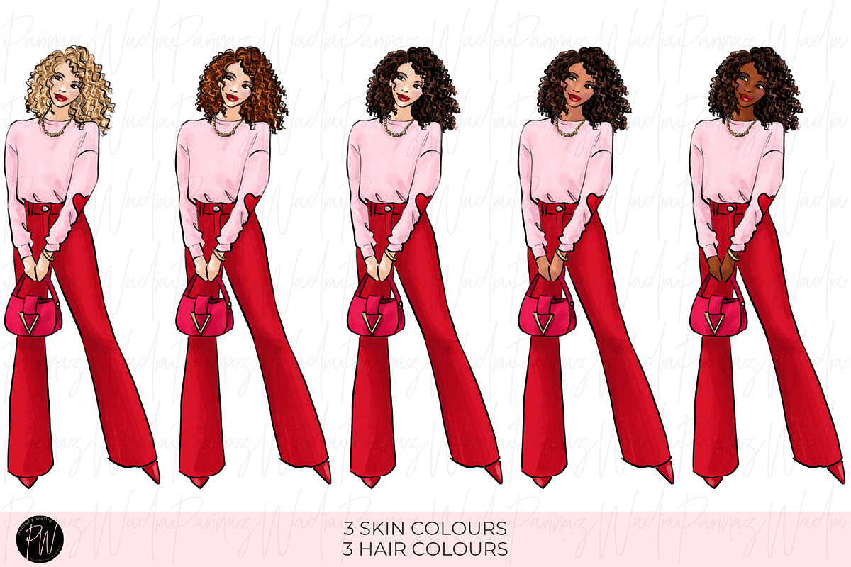 Valentine Clipart bundle png, a Person Illustration by Parinaz Wadia Design (Photo 6 of 10)