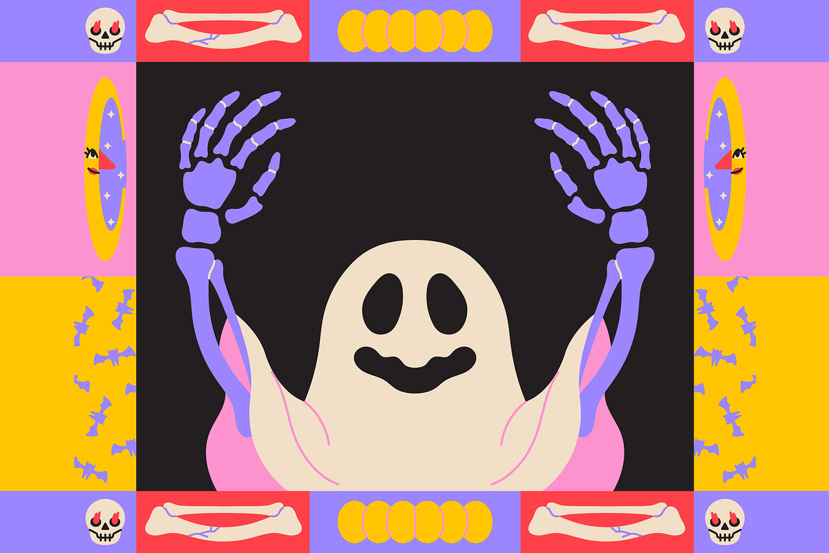 Flat Halloween Full Illustration, an Illustration by graphicook