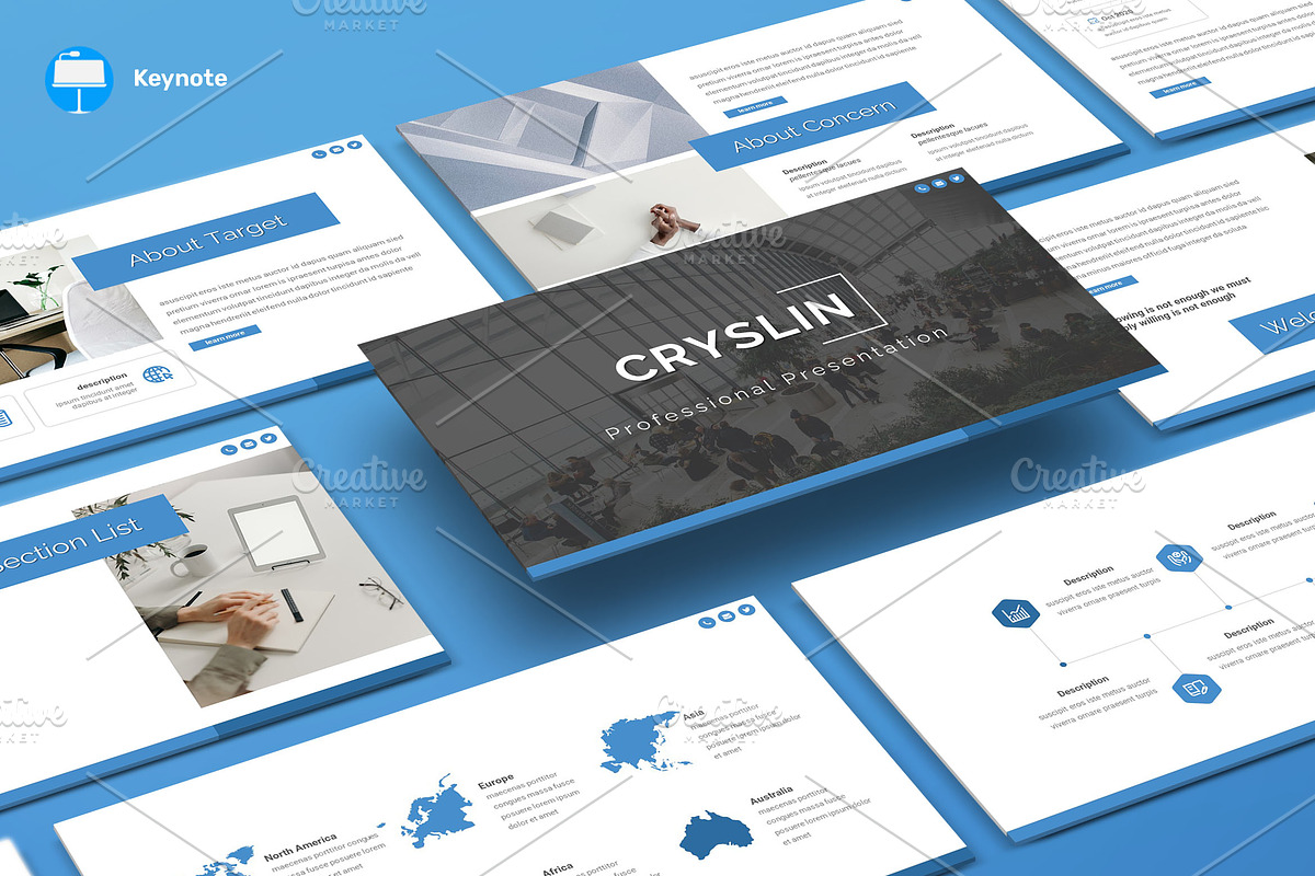 Cryslin - Keynote Template, a Presentation Template by Eighteen Studio (Photo 1 of 4)