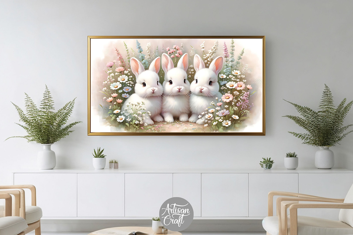 Easter bunny Frame TV art, a Background Graphic by Artisan Craft (Photo 3 of 4)