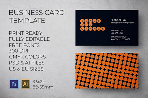 Black & Orange Business Card