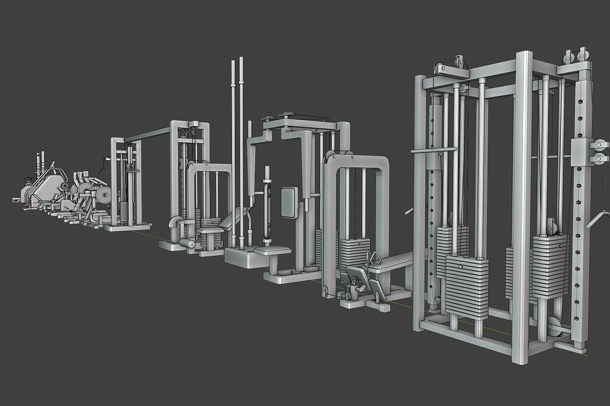 Low Poly Gym Equipments, an Object 3D Model by Artem Varnitsin (Photo 5 of 6)