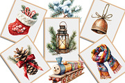 Watercolor Vintage Comfort Christmas, an Illustration by Creative Art (Thumbnail 4 of 10)