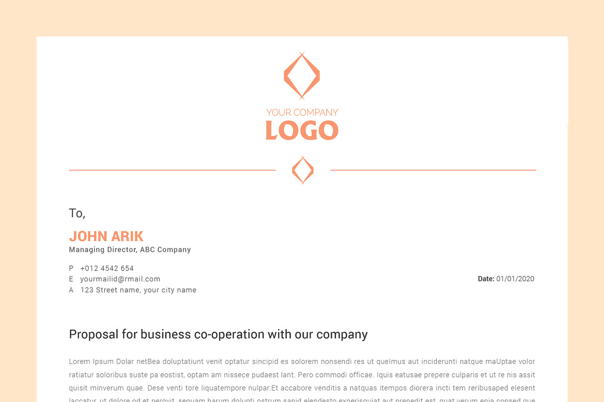Minimal Letterhead, a Stationery Template by ARP Creation (Photo 3 of 5)