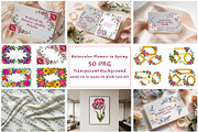 Watercolor Flowers in Spring, a Decorative Illustration by ForhadGFX (Thumbnail 1 of 15)