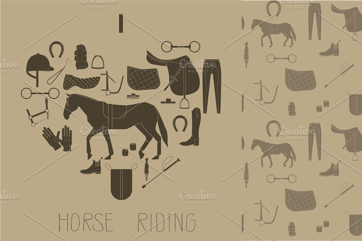 Equestrian icons, an Outline Icon by airdynamic (Photo 2 of 5)