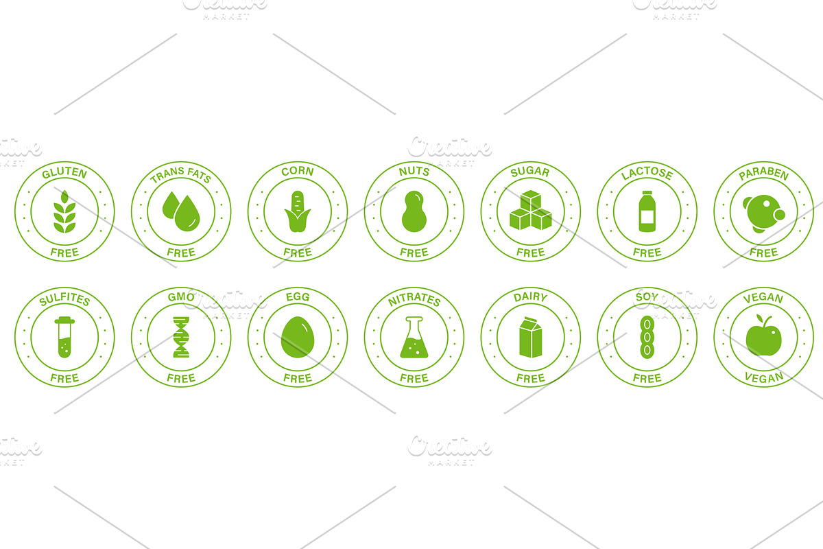 Free Allergy Ingredient Label, a Food Illustration by Vector Creator