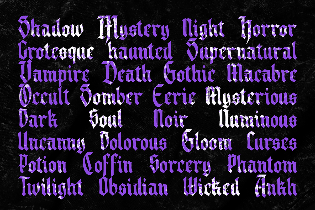 Olde Soul – Blackletter Style, a Blackletter Font by Almarkhatype (Photo 2 of 11)