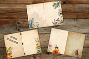 Vintage bee junk journal pages,, a Decorative Illustration by Shabbypaperboutique (Thumbnail 2 of 5)