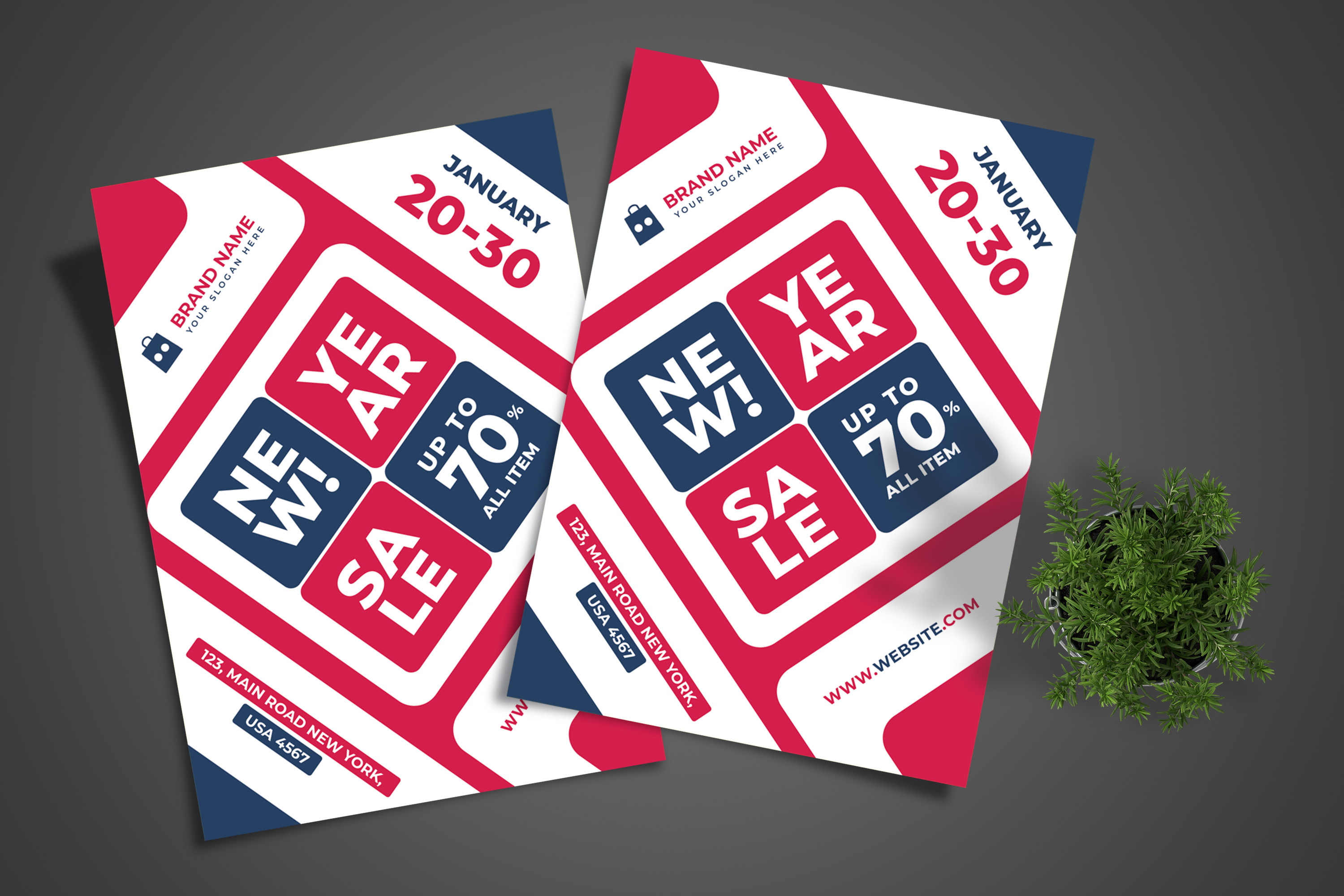New Year Sale Flyer by Boostock  Creative Market