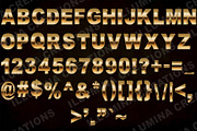 Gold Aurum 3D Font - Bitmap Typeface, a Slab Serif Font by Illumina Creations (Thumbnail 5 of 5)