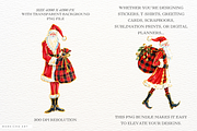 Plaid Cottage Christmas Clipart, a Seasonal Illustration by Markicha Art (Thumbnail 2 of 5)