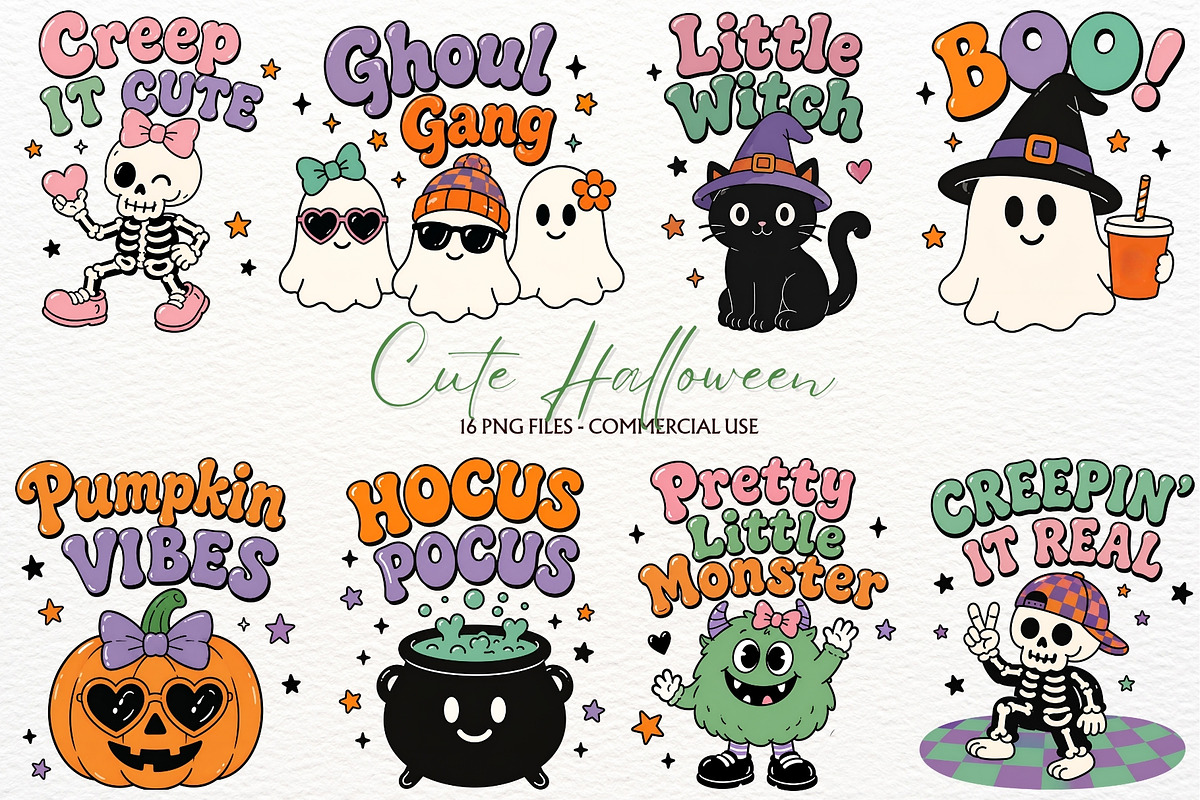 Halloween Ghost Clipart Spooky PNG, a Seasonal Illustration by SugarCloudStudioArt (Photo 1 of 5)