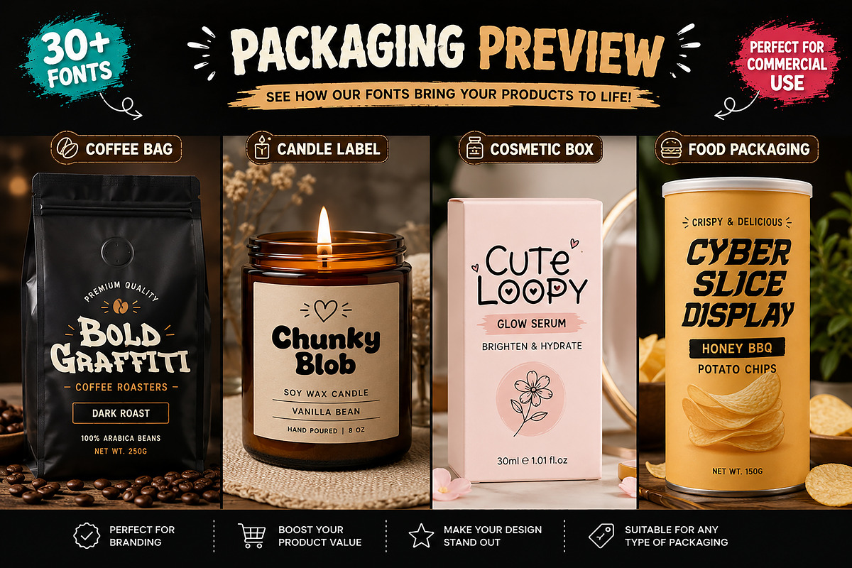 Trendy Mega Bundle Font, a Sans Serif Font by Wow Magic (Photo 6 of 10)