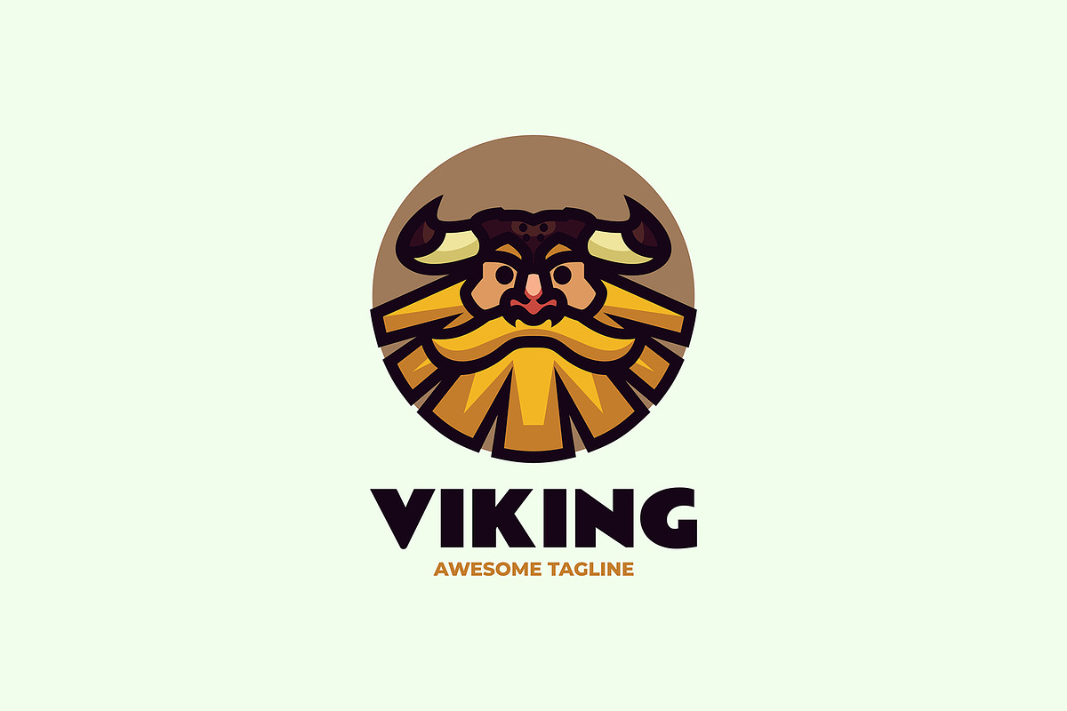 Viking Mascot Cartoon Logo, a Branding & Logo Template by Artnivora.Std