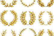 Golden laurel wreaths collection, an Object Graphic by pikepicture (Thumbnail 3 of 3)
