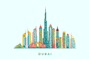 Dubai Abstract Skyline