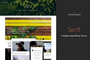 Serif - A Modern Responsive Theme, a WordPress Template by MeanThemes