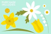 Yellow and White Spring Flowers, an Illustration by Sarah Hearts (Thumbnail 2 of 4)