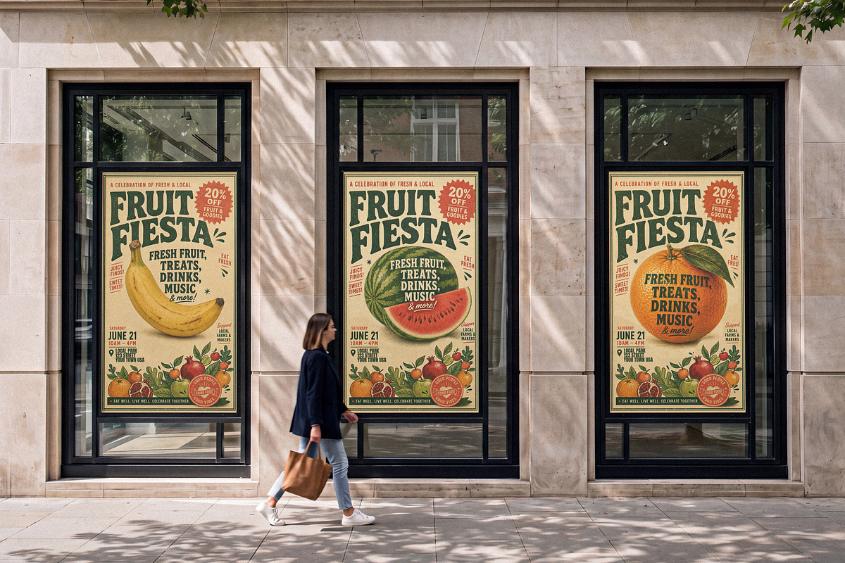 Street Poster Collection Mockup, an Advertising Mockup by Designer Dude (Photo 1 of 2)