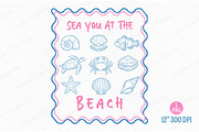 Summer Coastal PNG Hand Drawn Line A, an Illustration by Dream Creation (Thumbnail 1 of 7)