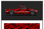 Vibrant Red Car Wrap Design, an Object Illustration by CarWrap design (Thumbnail 3 of 3)