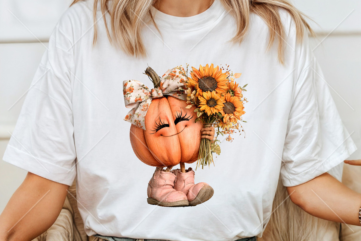 Whimsical Pumpkin With Legs Clipart, a Seasonal Illustration by Canvas Craft (Photo 6 of 10)