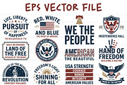 Patriotic USA Vintage Badge Bundle, an Object Graphic by NH graphic (Thumbnail 1 of 3)