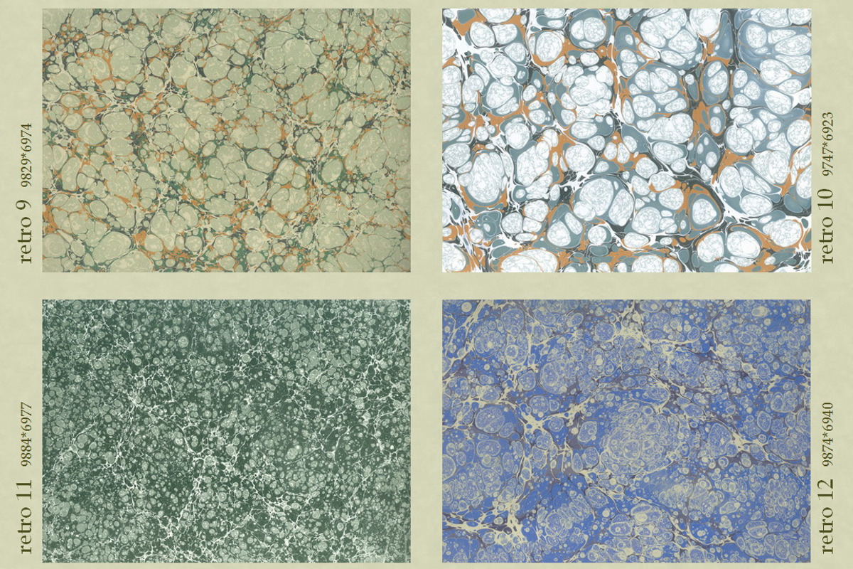 20 Hand Marbled Retro Papers, a Texture Graphic by Marblingdom (Photo 6 of 8)