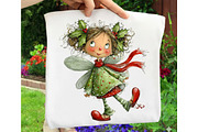 Christmas Whimsical Fairy Clipart, an Illustration by OK Design (Thumbnail 6 of 6)