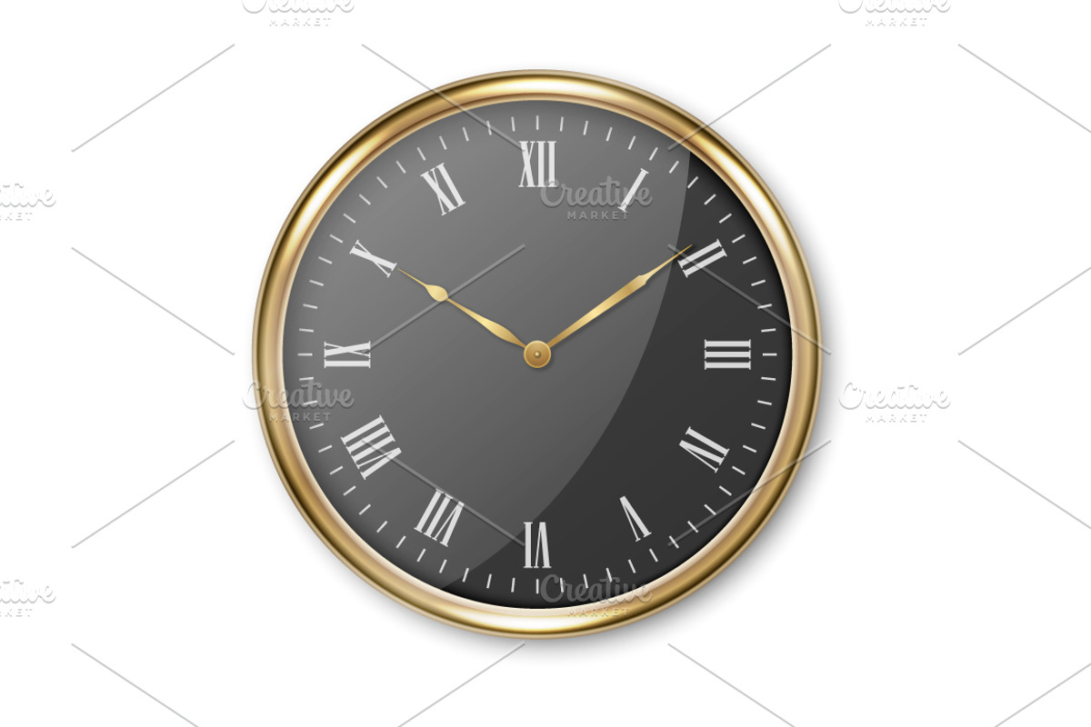 Wall Office Clock. Vector Set., an Object Graphic by Gomolach (Photo 4 of 10)