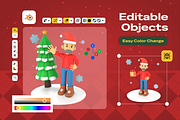 Happy Christmas 3D Illustration Pack, an Object 3D Model by Burntilldead (Thumbnail 4 of 7)