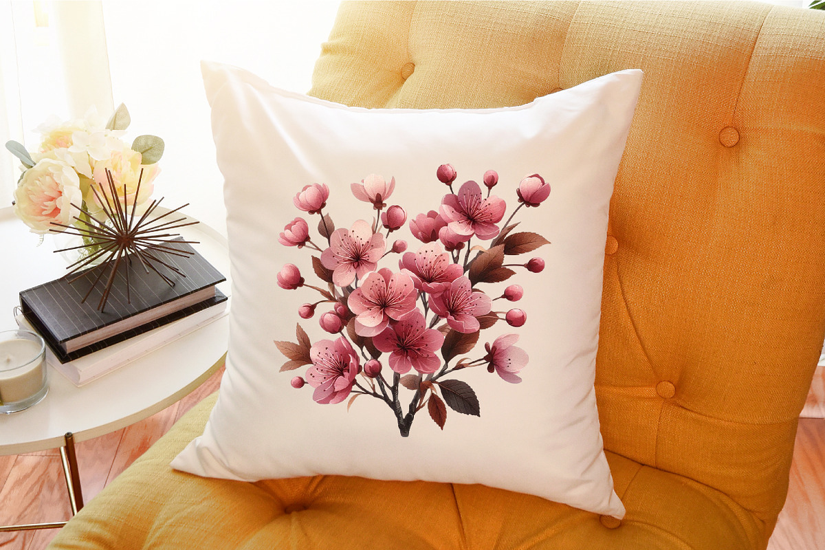 Dusty Pink Flowers Clipart Watercolo, an Illustration by Sublimation Artist (Photo 6 of 6)