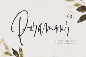 Paramour handwritten font