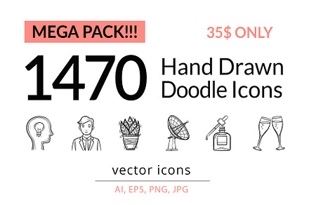 Hand drawn sketch vector icons, an Icon by Visual Generation