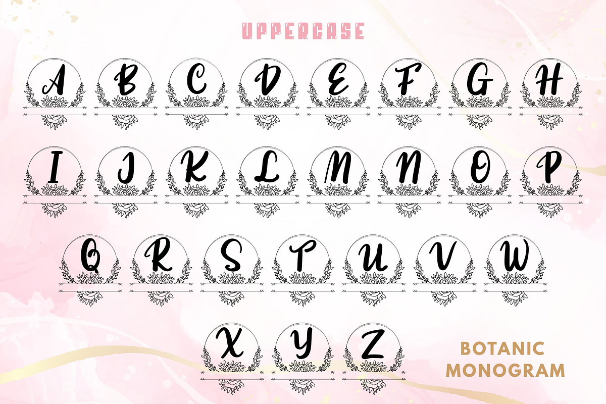 Botanica Monogram Font, a Symbol Font by AnningArts (Photo 6 of 9)