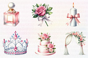 Cute Wedding  Clipart, an Illustration by CreationArt (Thumbnail 7 of 7)