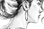 Fashion Illustration Ink painting, a Person Illustration by Elena Naumchenkova (Thumbnail 4 of 4)