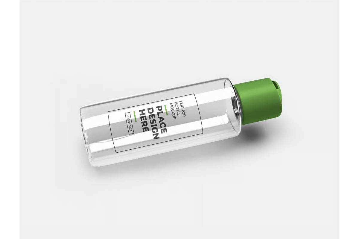 Flip Top Bottle Mockup Template Set, a Household Mockup by DesignRushMarket (Photo 4 of 11)