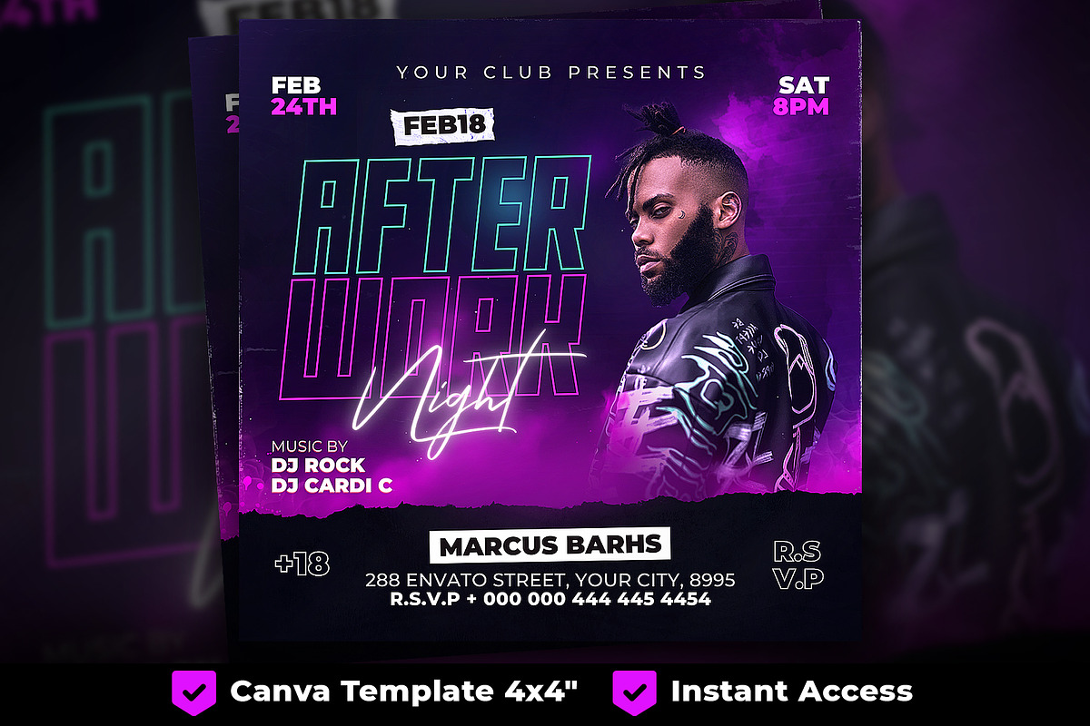 Party Flyer, Canva Club Flyer, a Flyer Template by FLYERHIVE (Photo 1 of 3)