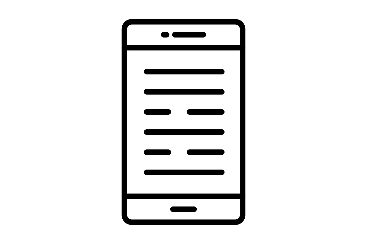 Smart Phone Line Icon, an Icon by Pexelpy