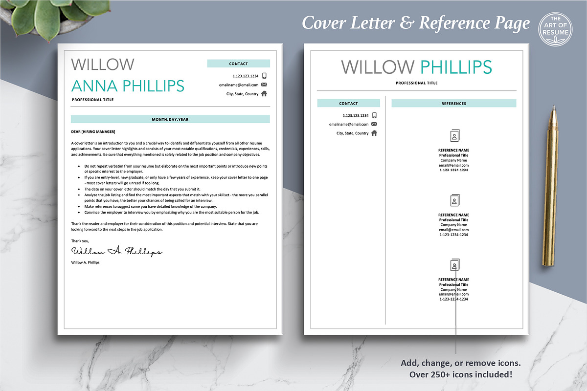 Creative Resume, Blue CV Templates, a Resume Template by The Art of Resume (Photo 6 of 8)