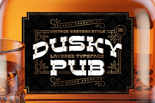 Dusky Pub - Font, Mockup, Label!