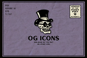 10 OG Icons - Hand Drawn Vector Art, a Decorative Illustration by Fuzzy Poet by DG2 (Thumbnail 1 of 3)