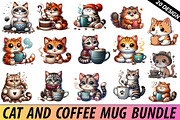 Cat And Coffee Clipart Bundle, a Graphic by crative8112 (Thumbnail 1 of 10)