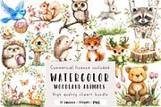 Forest Spring Woodland Animals, an Illustration by CreationArt (Thumbnail 1 of 5)