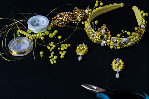 Making jewelry in wire technology., a Beauty & Fashion Photo by Stockphoto by vzwer