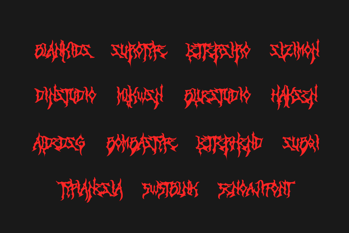 Zamruds Black Metal Font, a Blackletter Font by Blackmetalfont (Photo 6 of 8)